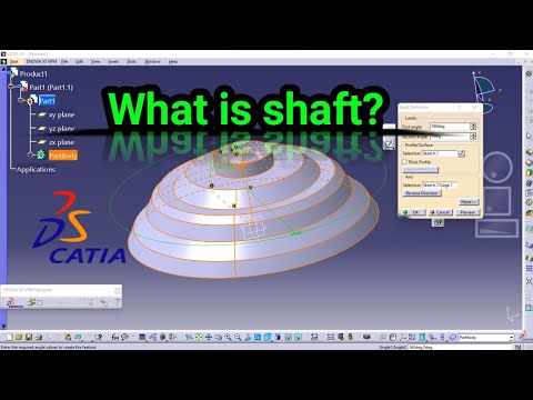 CATIA V5 || SHAFT COMMAND || Hindi me#catia #designingtutorials