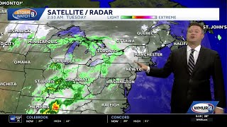 Video: Mostly cloudy, staying dry until Tuesday evening