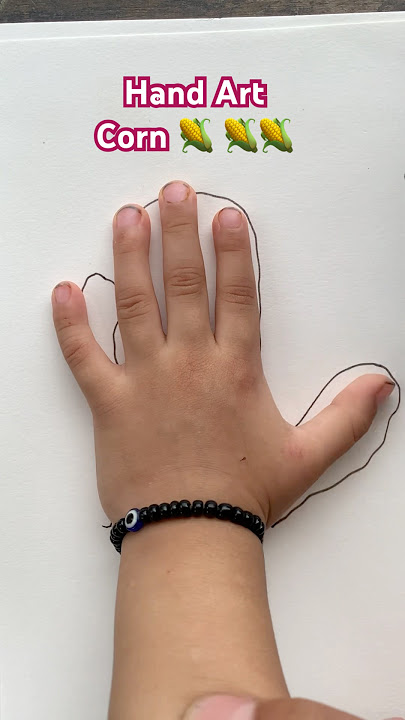 Hand Art Corn 🌽 🌽🌈 For Kids #shorts #handart #kidsvideos #kids #kidsdrawingart #craftforkids