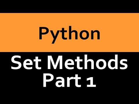 Python’s Set Methods Part 1