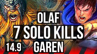 OLAF vs GAREN (TOP) | 7 solo kills, 7/1/3, Godlike | TR Diamond | 14.9