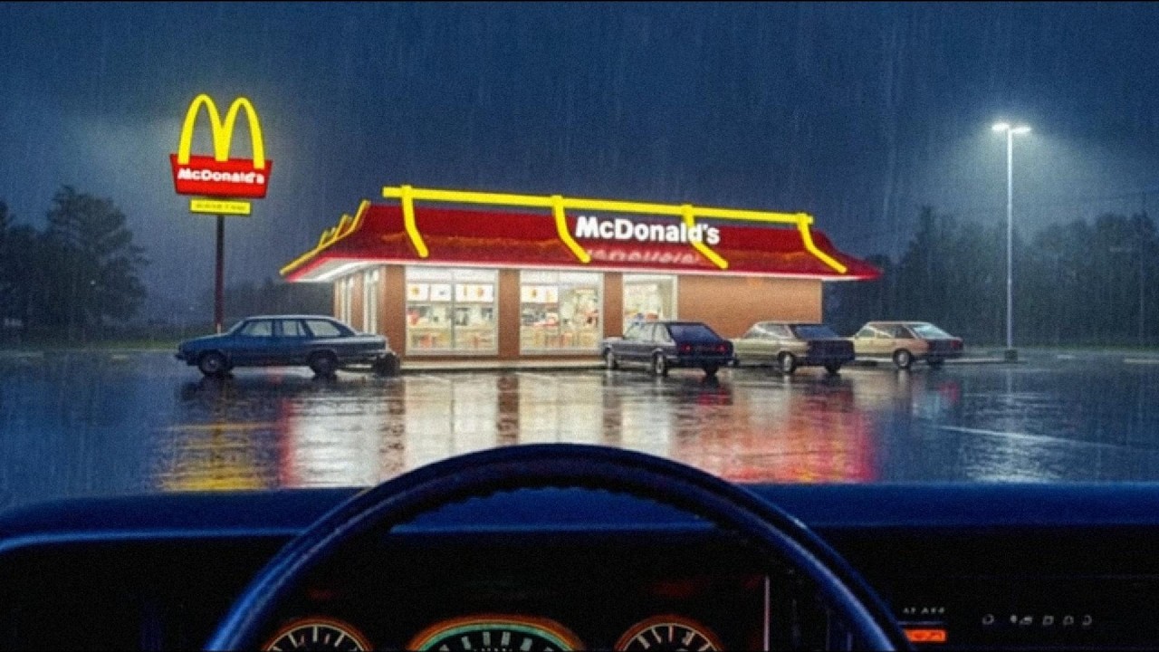 Synthwave Radio Live 🌧️ 80s Neon Diner Night | Retro Rain Ambience & Chillwave Music