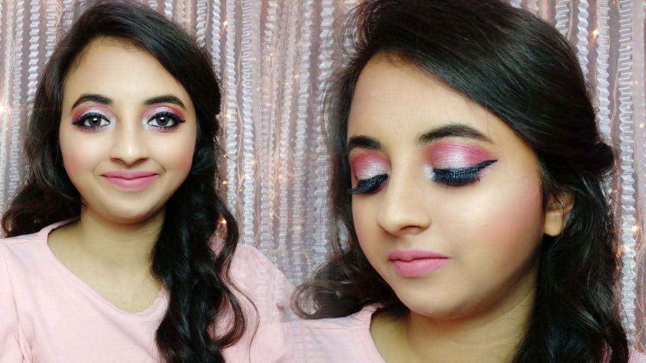 pink eye makeup | pink eye makeup tutorial | step by step | in hindi ...
