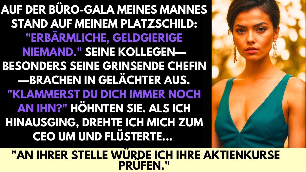 Mein Mann Und Sein Chef Lachten Über Mich Beim Gala—Doch Ein Flüstern Zum CEO Löschte Ihr Grinsen