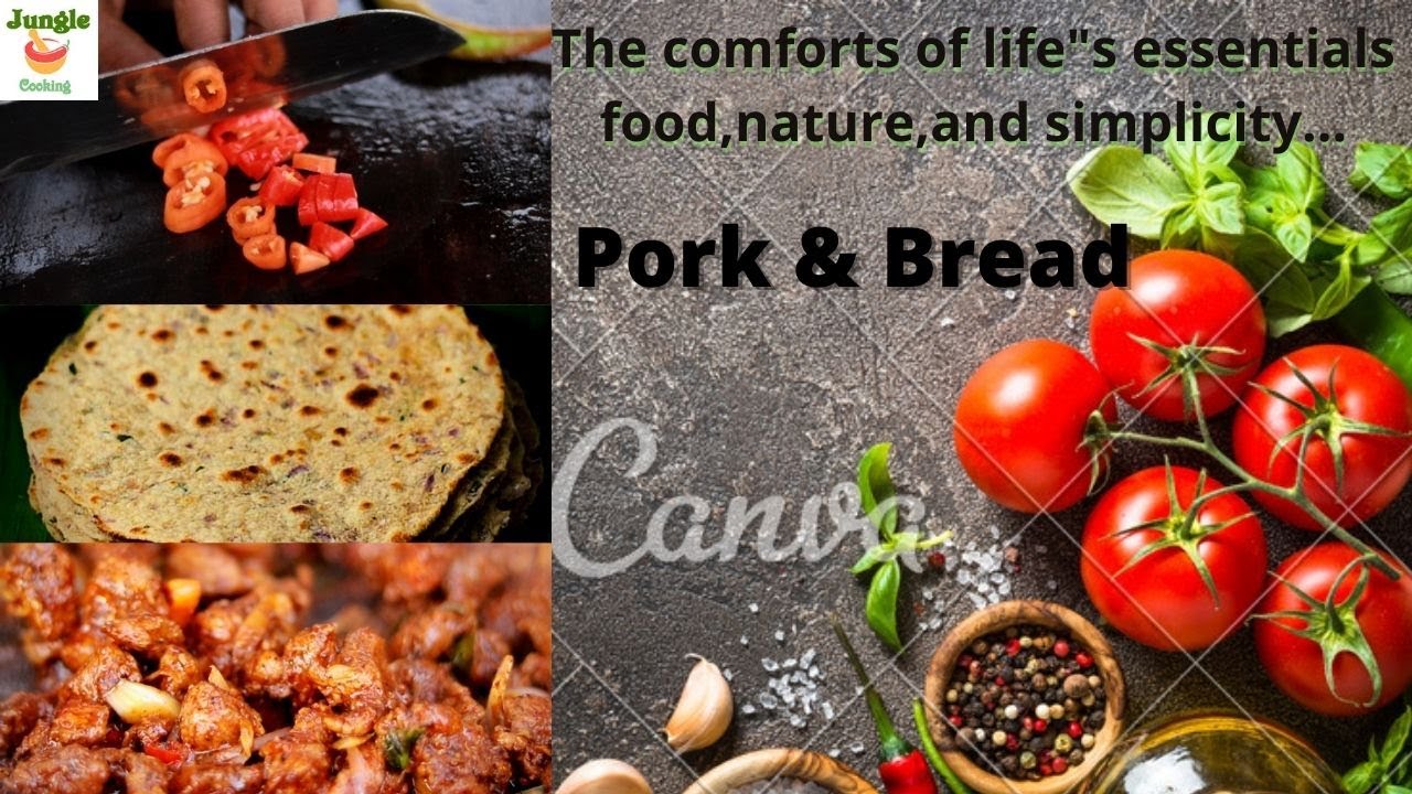 Primitive cooking in jungle EP.3 (pork & roti/bread)