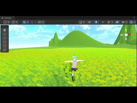 Unityの3DでTerrainで地形を作って、VRMモデルをWASDで動かした