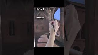 Bellver CASTLE Painting with Golden OPEN Acrylics/ #shorts