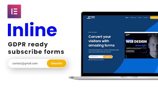 Inline subscription form (with button inside) with Elementor Pro