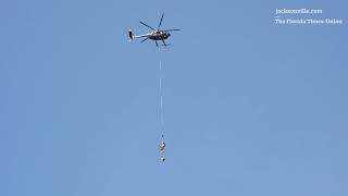 Helicopter used on JEA Fulton Cut project Monday