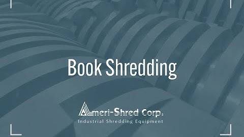 Book Shredding Video from Ameri-Shred