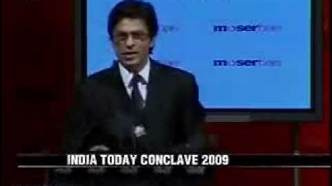 Shahrukh Khan (SRK)  speech at India Today Conclave 2009