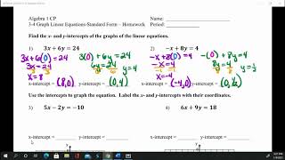 Famous 3-4 Graphing in Standard Form - Jamboard Practice Profile