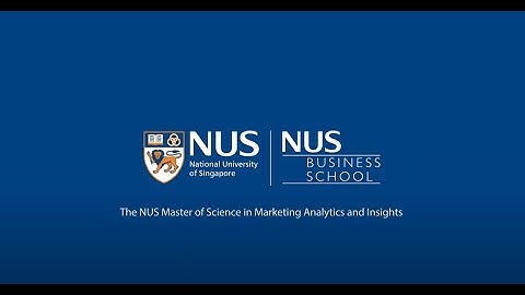 The NUS Master of Science in Marketing Analytics & Insights
