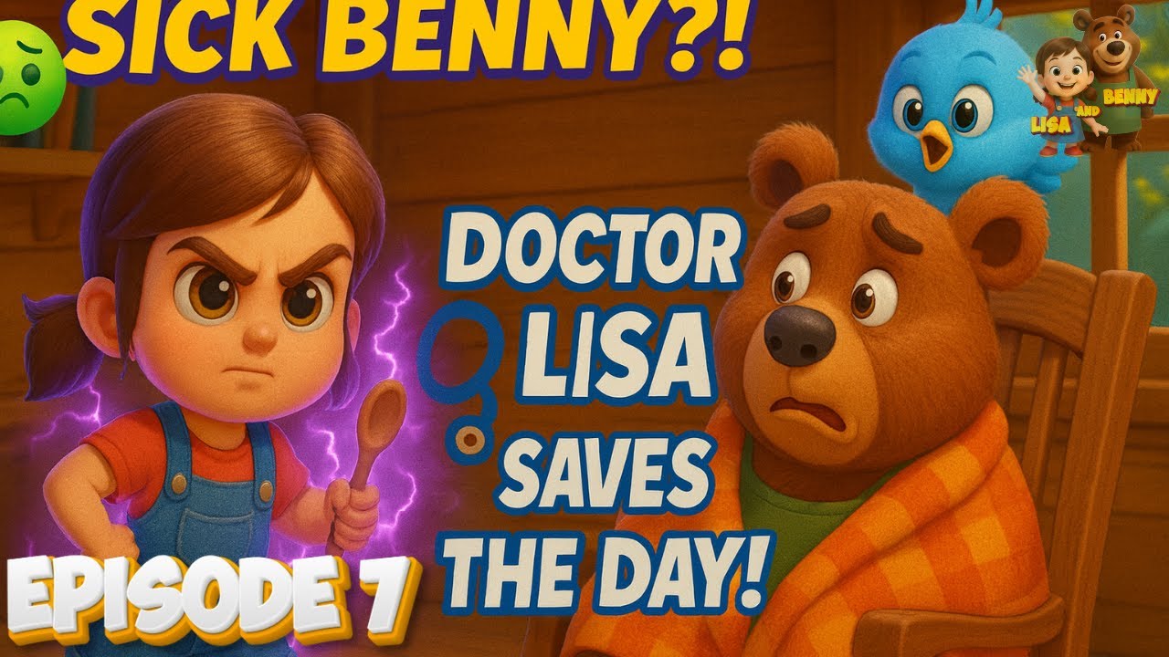 🤧 Benny Gets Sick?! 🩺 Doctor Lisa to the Rescue | Lisa & Benny Cartoon for Kids 😆