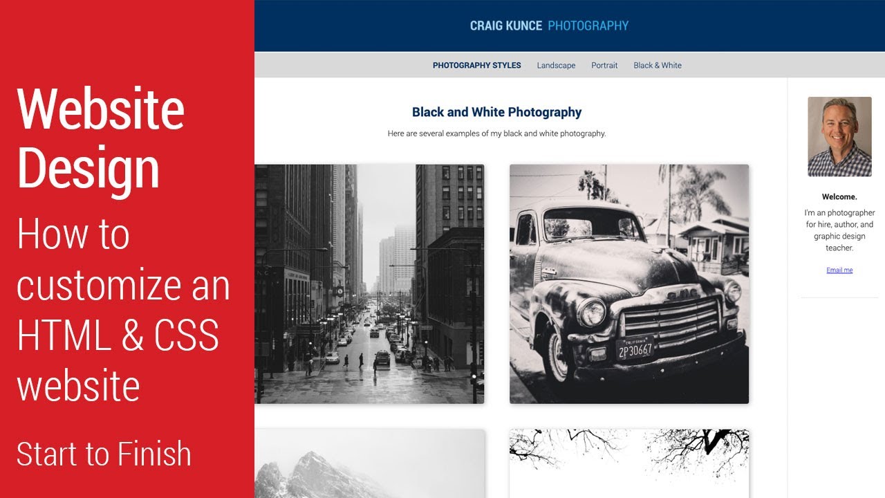 Web Design Tutorial - How to Customize an HTML/CSS Website - YouTube