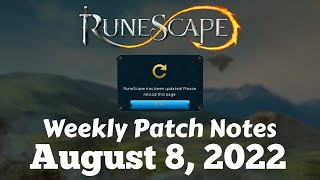 Celebrity Runescape3 Weekly Patch Notes: August 8 2022. 300M Accounts Created Party & More! Wealth