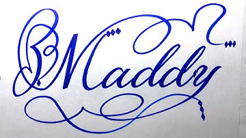 Maddy Name Signature Calligraphy Status | How to Cursive write with cut Marker ##YearofYou #maddy