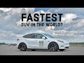 Fastest suv on the track this model y keeps up with porsches