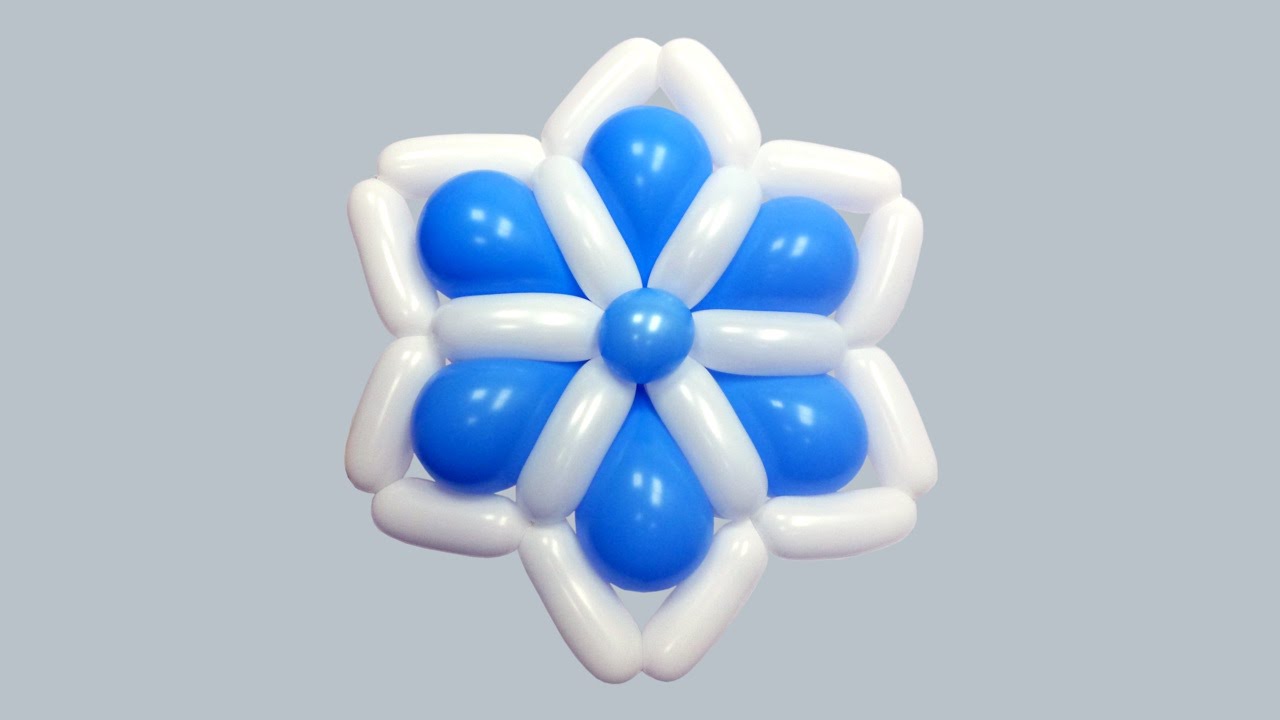 Снежинка №3 из воздушных шаров