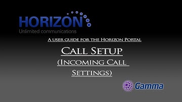 Horizon User Guide | Incoming Call Settings | MF Telecom Services