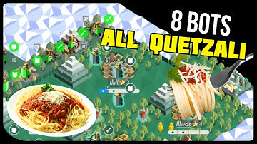 Polytopia, But all 8 Opponents are the Quetzali Tribe | The Battle of Polytopia: PC Gameplay