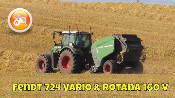 Baling 2025 | Fendt 724 Vario & Fendt Rotana 160 V XtraCut baler