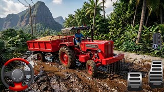 Mahindra Tractor 🚜 Impossible Mud Road Driving Challenge 😱 | BUSSID Gameplay  screenshot 5
