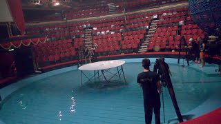Great Yarmouth Hippodrome Circus raising pool base/Peter Jay the circus owners explanation at  end.