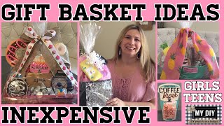 Inexpensive Gift Basket Ideas | Girls & Teens baskets | Dollar Tree!