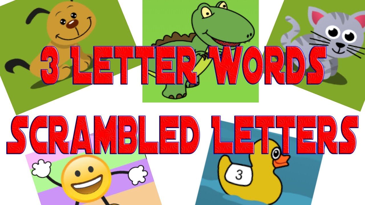 Kids Scrambled Letters - Game - Quiz - Find 3 Letter Words - Educational - Unscramble The Words