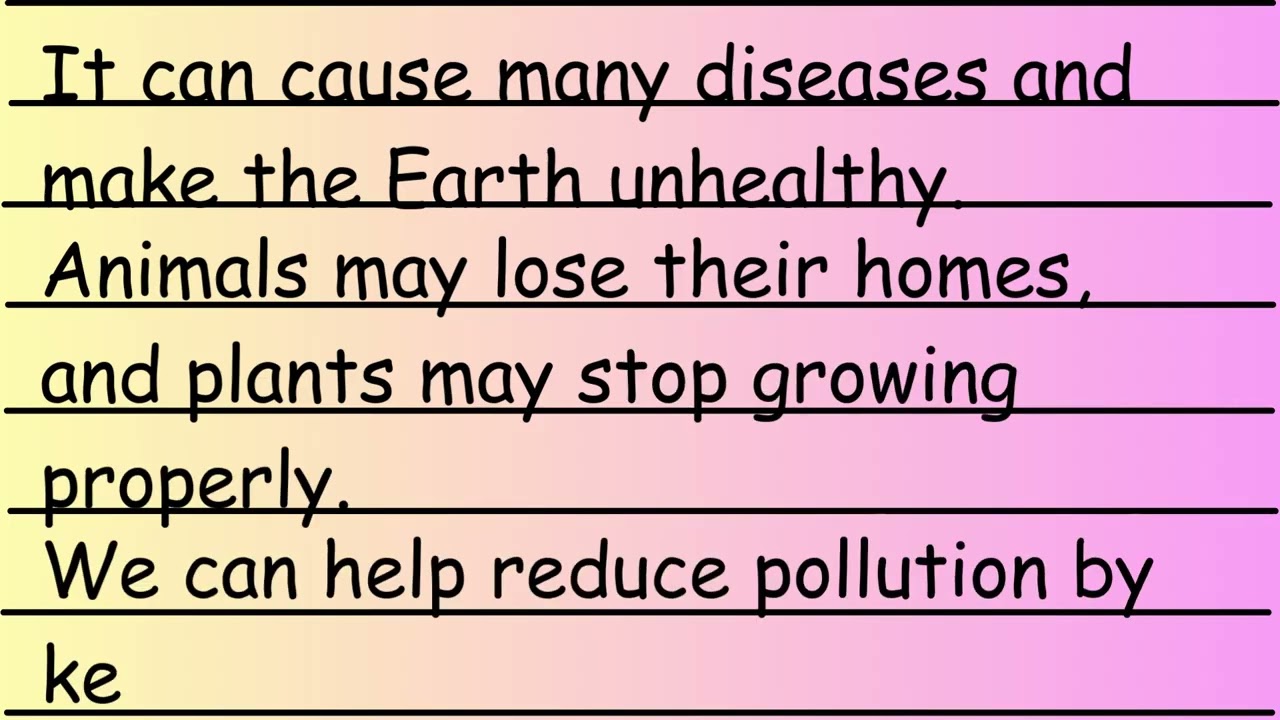 Essay on Pollution For Kids