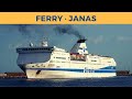 Arrival of ferry janas porto torres tirrenia