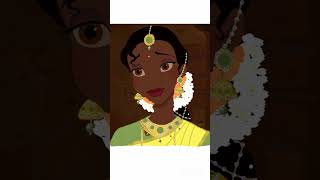 Princess Tiana as a south indian bride#disneyprincessassouthindianbride#shorts