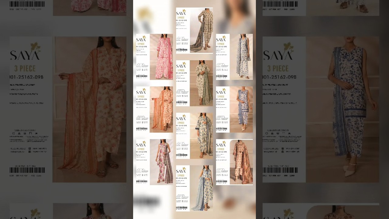 🎀 SAYA Eid Collection 2025 | Digital Printed Lawn 3Pc 💫 | Elegant Summer Vibes 🦋🩵