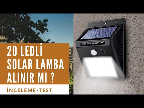 Video: Güneş enerjili LED dış mekan lambaları - gelecek yakın