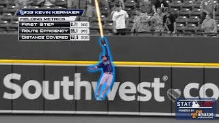 TB@BAL: Kiermaier covers 63 feet to rob home run