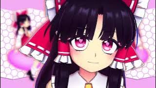 Reimu sings 'Kiss Me'.