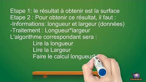 algorithme (structure séquentielle) vidéo animée