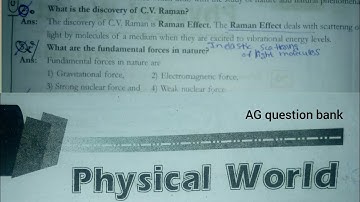 inter 1st year physics class chapter 1 physical world// questions and answers//AG question bank