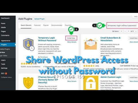 How to Share WordPress Website Access without Password | Temporary Login without Password