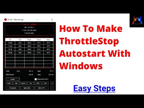 How To Make ThrottleStop AutoStart With Windows