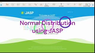 Normal Distribution using JASP (wide)