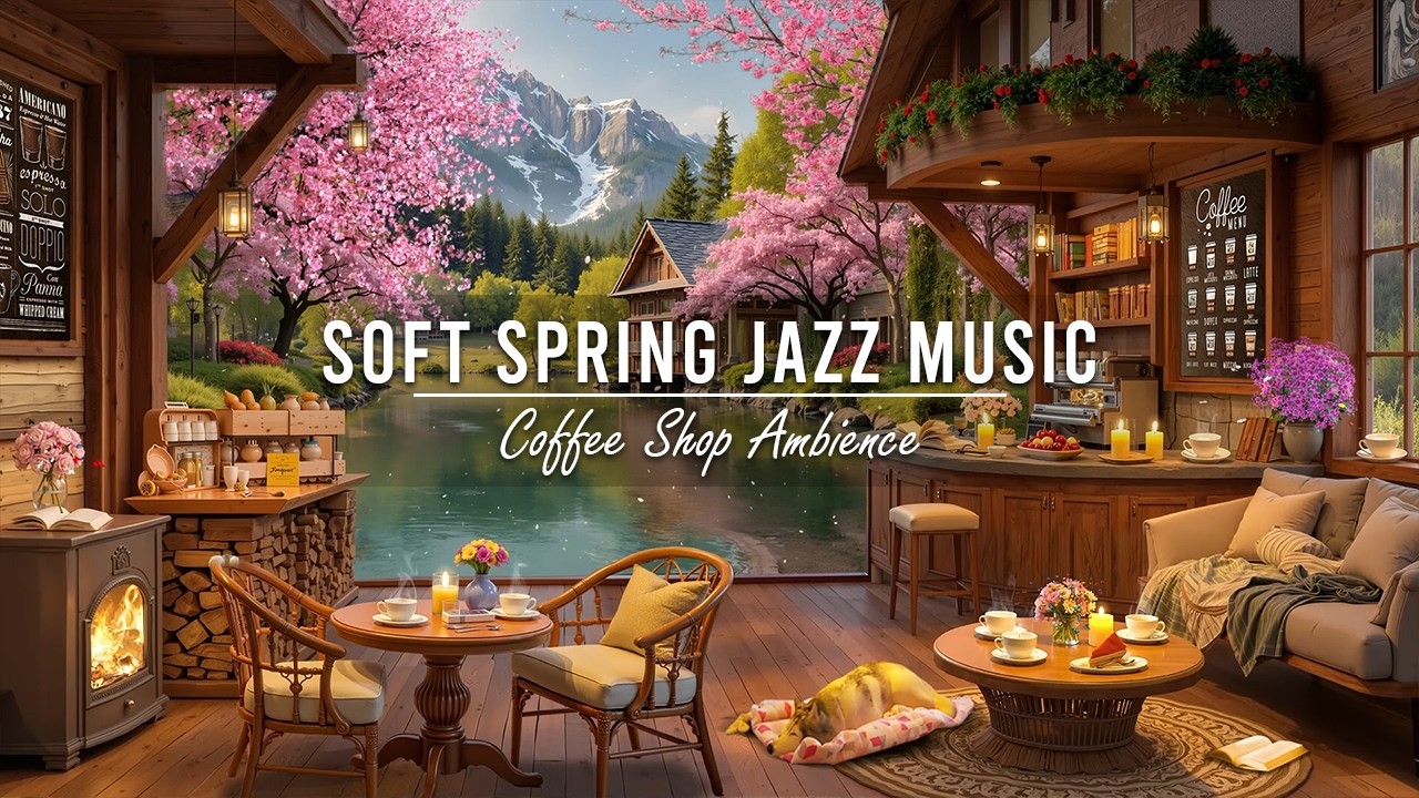 Soft Spring Jazz Music at Cozy Coffee Shop Ambience 🌸 Relaxing Jazz ...