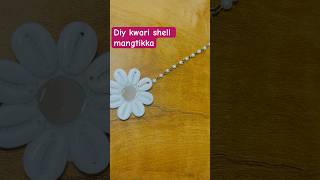 Diy kauri shell mangtikka for Navratri #diy #craft #mangtikka #kawrishell #navratri #craftpassion