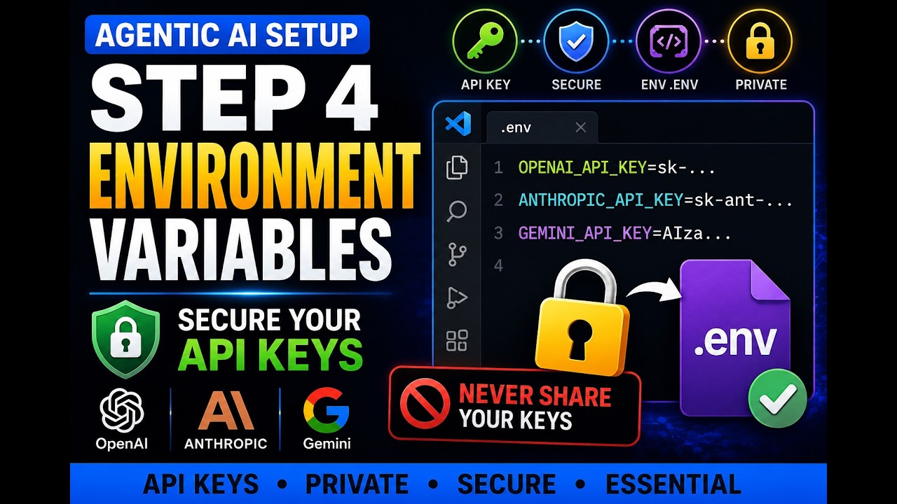 🔐 Setting Up Environment Variables for Agentic AI | OpenAI API Key ...