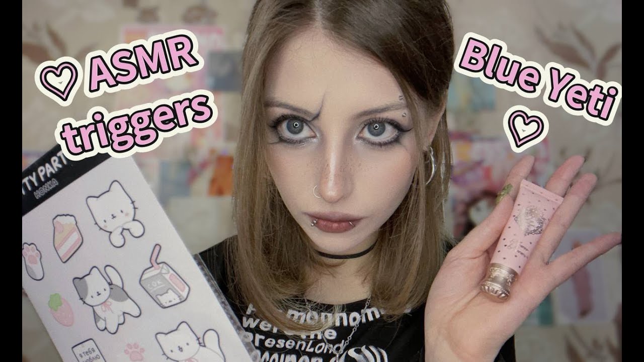 ASMR test blue yeti w triggers  ( ´ ▿ ` ) АСМР тестим блю йети триггерами