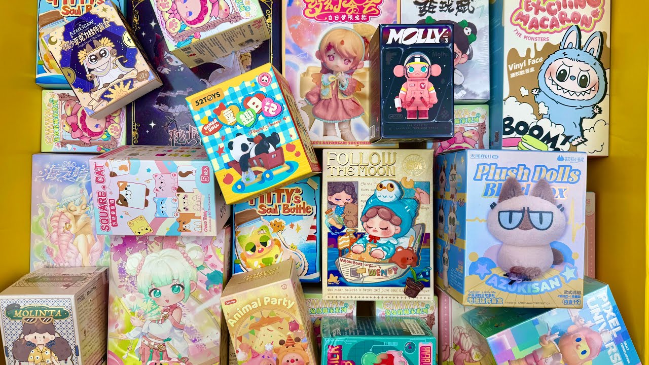 41 minutes of Mystery bags ASMR NO TALKING Relaxing Unboxing Sounds Toy ASMR