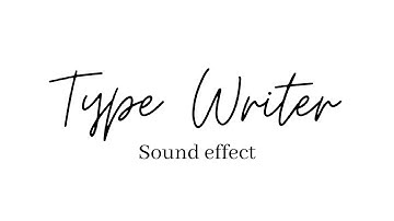 Typewriter Sound Effect (Free)