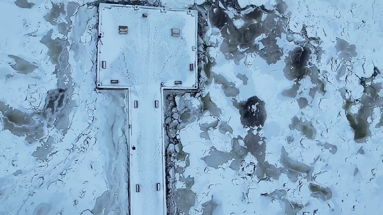 Vue du quai de Saint-Antoine-de-Tilly en drone