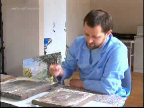 რესტავრირებული XX საუკუნის ფერწერული ტილო \"ქვიშხეთი\" . 2014 05 06 21 05 40